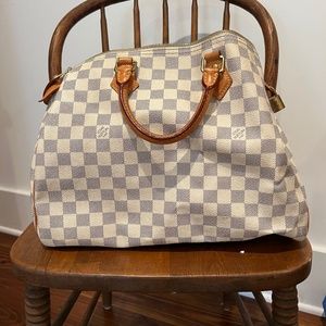 LOUIS VUITTON Damier Azur Speedy 35